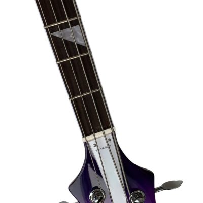 Custom Nova 4003 Purpleglo Violet Chrome Hardware 4 String Bass White Pickguard - Image 4