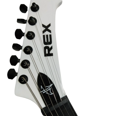 Custom Obsidian James Snakebyte Hetfield White Electric Guitar - Image 3