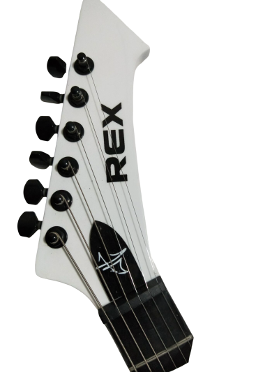 Custom Obsidian James Snakebyte Hetfield White Electric Guitar - Image 3