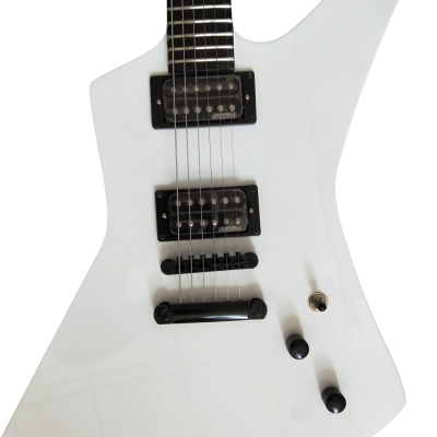 Custom Obsidian James Snakebyte Hetfield White Electric Guitar
