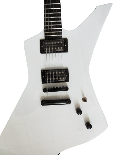 Custom Obsidian James Snakebyte Hetfield White Electric Guitar