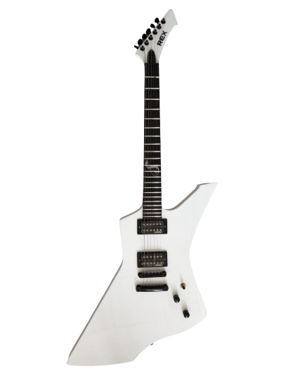 Custom Obsidian James Snakebyte Hetfield White Electric Guitar - Image 2