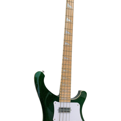 Custom Nova 4003 Sparkle Green Chrome Hardware 4 String Bass White Pickguard - Image 10