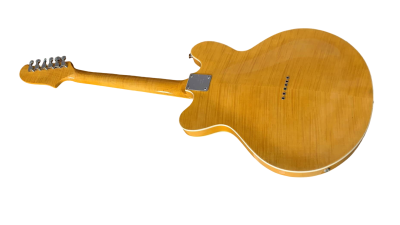 Custom Regent Jonny Greenwood Fhole TV Yellow Tiger Maple Top Star Guitar - Image 7