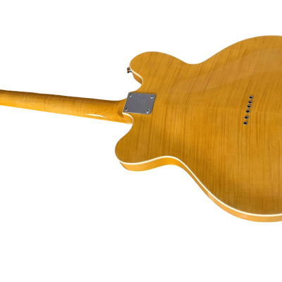 Custom Regent Jonny Greenwood Fhole TV Yellow Tiger Maple Top Star Guitar - Image 7