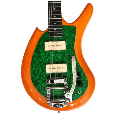 Custom Crown Orange P90 Bigsby Electric Guitar - Image 5
