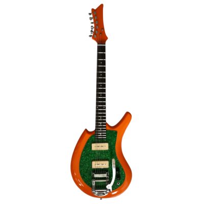 Custom Crown Orange P90 Bigsby Electric Guitar - Image 2