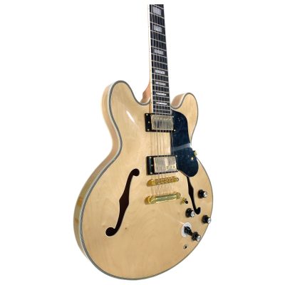 Custom Crown Semi Hollow ES335 BB King Antique Natural Blonde Jazz 12 String Guitar