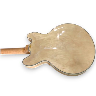 Custom Crown Semi Hollow ES335 BB King Antique Natural Blonde Jazz 12 String Guitar - Image 3