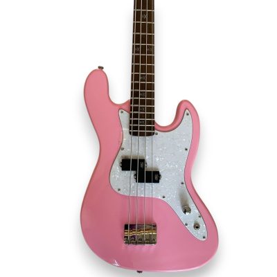 Custom Regent Shell Pink Skully Mark Hoppus 4 String Jazz Bass