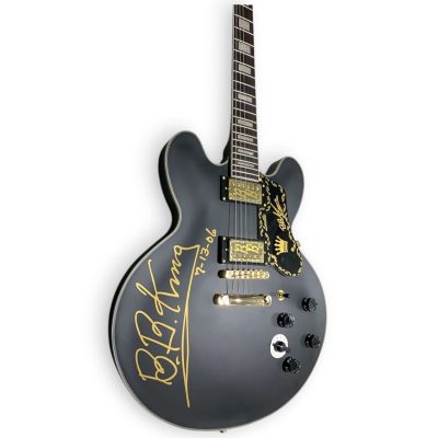 Custom Crown ES335 BB King Lucille Satin Ebony Black 6 String Electric Guitar