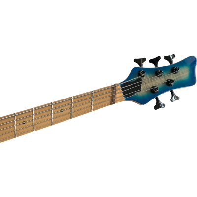 Custom Onyx Patriot Hadrien Black Jeans 2 Tone Blue Burst 5 String Bass Fanned Frets - Image 4