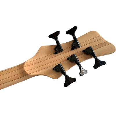 Custom Onyx Patriot Hadrien Black Jeans 2 Tone Blue Burst 5 String Bass Fanned Frets - Image 5