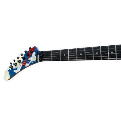 Custom Obsidian George Lynch Kamikaze II Blue Camouflage Electric Guitar - Image 6