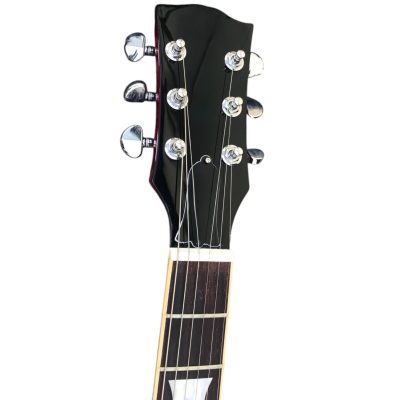 Custom Crown George Harrison Lucy Red Flame Maple Top Chrome Hardware Electric Guitar - Image 3