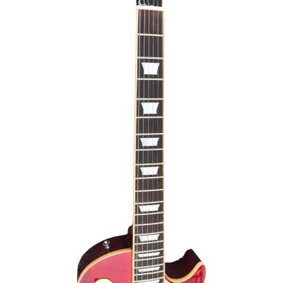 Custom Crown George Harrison Lucy Red Flame Maple Top Chrome Hardware Electric Guitar - Image 4