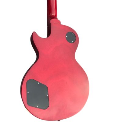 Custom Crown George Harrison Lucy Red Flame Maple Top Chrome Hardware Electric Guitar - Image 9