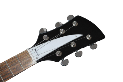 Custom Nova Black Jetglo 325C64 21 Inch Scale Length 6 String Electric Guitar - Image 4