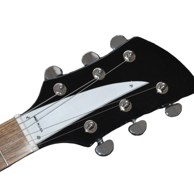 Custom Nova Black Jetglo 325C64 21 Inch Scale Length 6 String Electric Guitar - Image 4