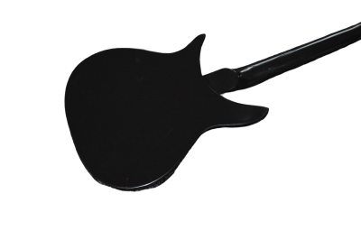 Custom Nova Black Jetglo 325C64 21 Inch Scale Length 6 String Electric Guitar - Image 7