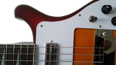 Custom Nova 4003 Vintage Checkerboard Binding Neck Through Body Chrome Hardware Bass - Image 8