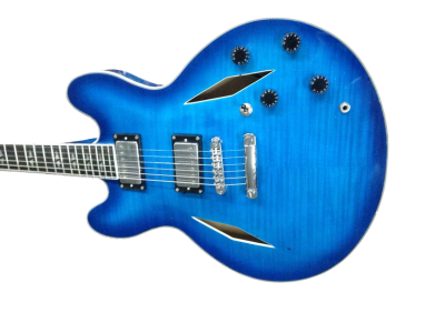 Custom Crown DG335 Dave Grohl Pelham Blue Diamond Flame Maple Top Electric Guitar - Image 6