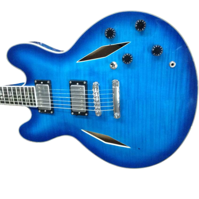 Custom Crown DG335 Dave Grohl Pelham Blue Diamond Flame Maple Top Electric Guitar - Image 6