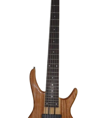 Custom Denver Elite BSR Natural Clear Gloss Walnut Ash 6 String Bass - Image 2