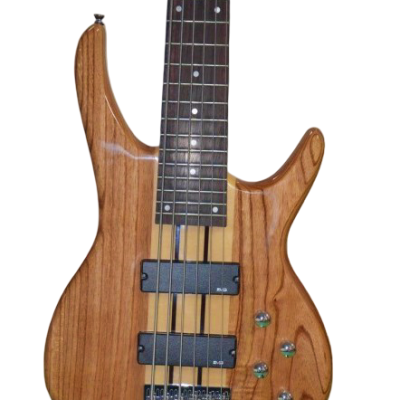 Custom Denver Elite BSR Natural Clear Gloss Walnut Ash 6 String Bass - Image 3