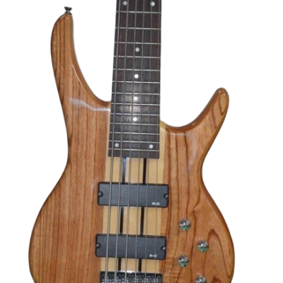 Custom Denver Elite BSR Natural Clear Gloss Walnut Ash 6 String Bass