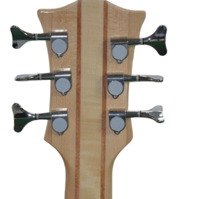 Custom Denver Elite BSR Natural Clear Gloss Walnut Ash 6 String Bass - Image 8
