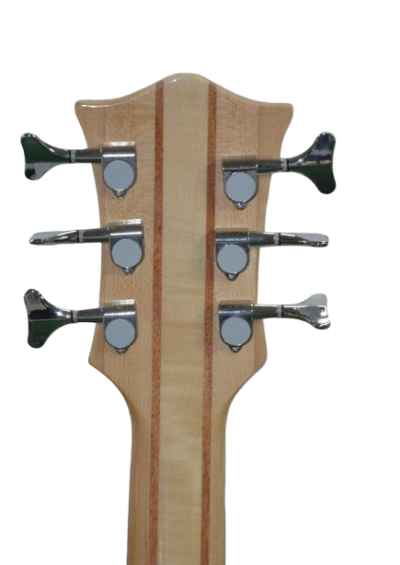 Custom Denver Elite BSR Natural Clear Gloss Walnut Ash 6 String Bass - Image 8