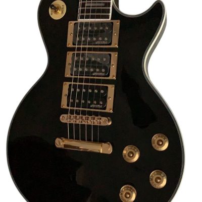 Custom Crown Peter Frampton Black Beauty 6 String Electric Guitar 3 Pickups - Image 11