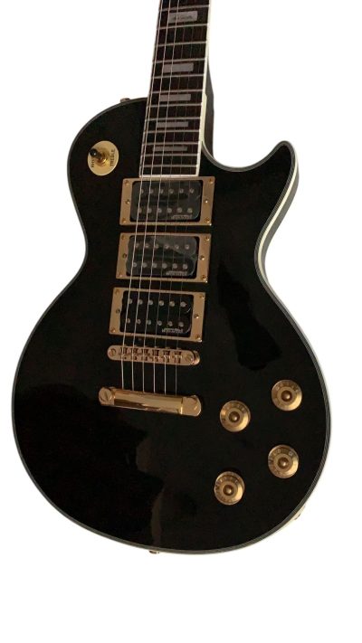 Custom Crown Peter Frampton Black Beauty 6 String Electric Guitar 3 Pickups - Image 11