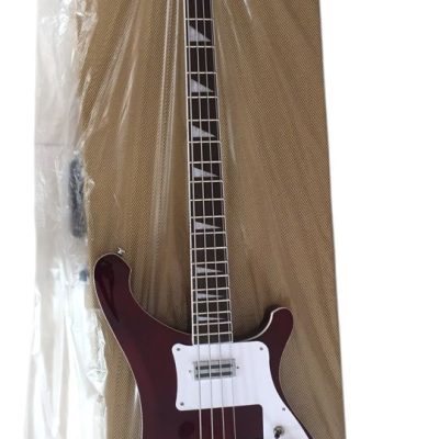 Custom Nova 4003 Wine Red Chrome Hardware 4 String Bass White Pickguard - Image 9