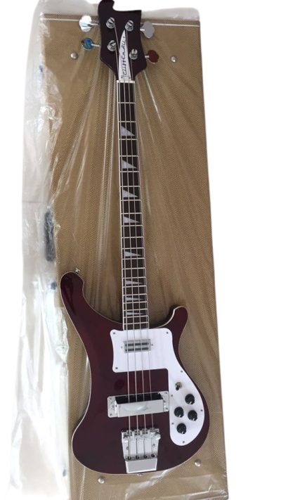 Custom Nova 4003 Wine Red Chrome Hardware 4 String Bass White Pickguard - Image 9