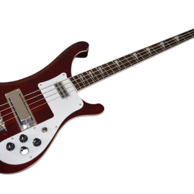 Custom Nova 4003 Wine Red Chrome Hardware 4 String Bass White Pickguard - Image 2
