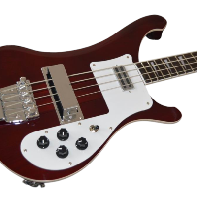 Custom Nova 4003 Wine Red Chrome Hardware 4 String Bass White Pickguard