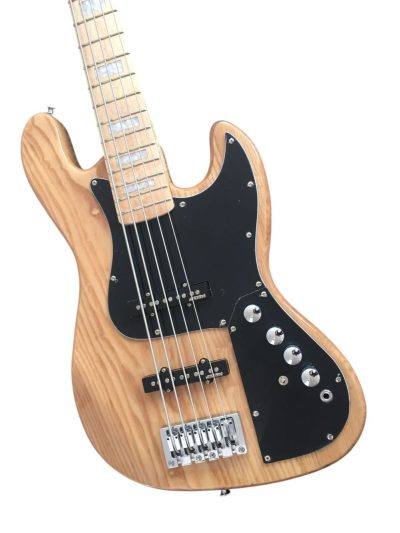 Custom Regent Ash Wood Miller 5 String Jazz Bass Marcus Maple Fretboard