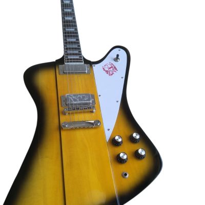Custom Crown Firebird Platypus V Johnny Vintage Sunburst Guitar Mini Humbuckers - Image 4