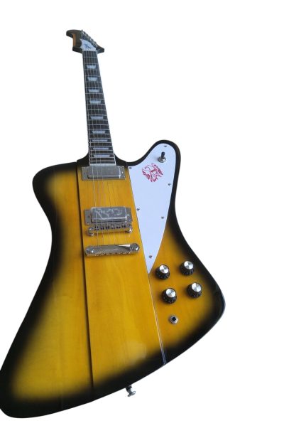 Custom Crown Firebird Platypus V Johnny Vintage Sunburst Guitar Mini Humbuckers - Image 4