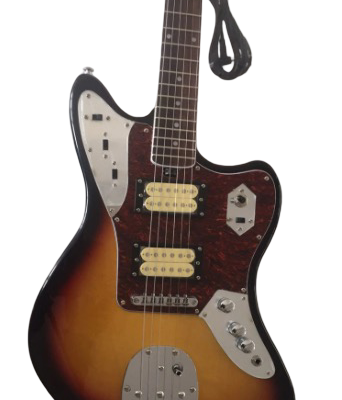 Custom Regent Vintage Jaguar Kurt Three Tone Sunburst Finish Electric Guitar