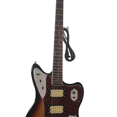 Custom Regent Vintage Jaguar Kurt Three Tone Sunburst Finish Electric Guitar - Image 7