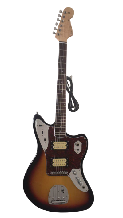 Custom Regent Vintage Jaguar Kurt Three Tone Sunburst Finish Electric Guitar - Image 7