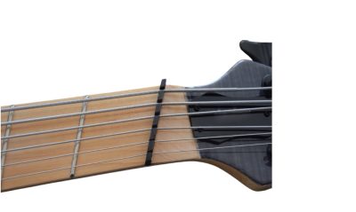 Custom Onyx Patriot Gray Flame Maple 6 String Bass Multi Scale Fanned Fret - Image 8