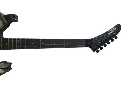 Custom Obsidian George Lynch White Skull And Bones Hand Painted Carved Skeleton Guitar - Image 5