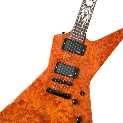 Custom Garnet James Hetfield Sun Inlay 6 String Electric Guitar Quilted Maple