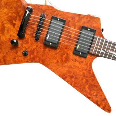 Custom Garnet James Hetfield Sun Inlay 6 String Electric Guitar Quilted Maple - Image 4