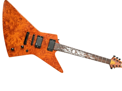 Custom Garnet James Hetfield Sun Inlay 6 String Electric Guitar Quilted Maple - Image 5