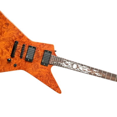 Custom Garnet James Hetfield Sun Inlay 6 String Electric Guitar Quilted Maple - Image 5